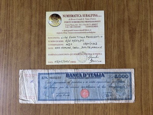 Lire 5000 titolo provvisorio - lire,