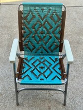 Sedia da prato vintage fatta a