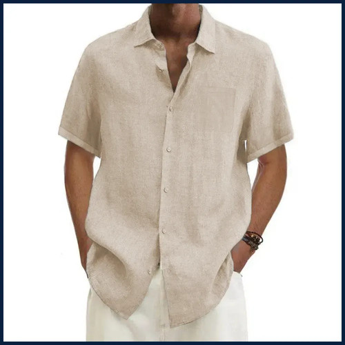Camicia uomo cotone lino