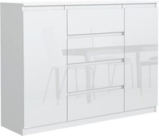 Cassettiera bianco lucido con - cassettiera,