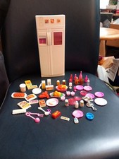 Frigorifero Barbie Mattel Vintage Anni 90 Con Molti Accessori