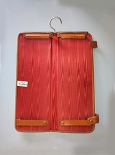 PORTACRAVATTE VINTAGE IN PELLE DA VIAGGIO CON ETICHETTA ALISARDA ANNI '70 USATO