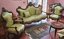 Salotto Luigi Filippo metà '800 Divano e 2 poltrone + tavolinetto