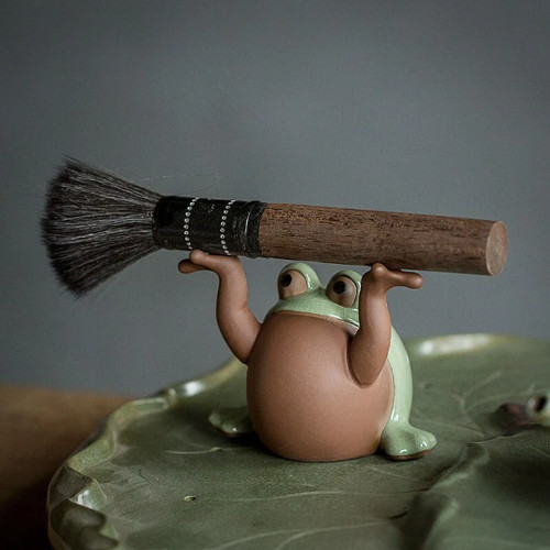 Ceramic tea pets - tea, frog