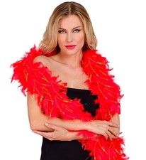 BOA IN PIUME ROSSO CON FILI