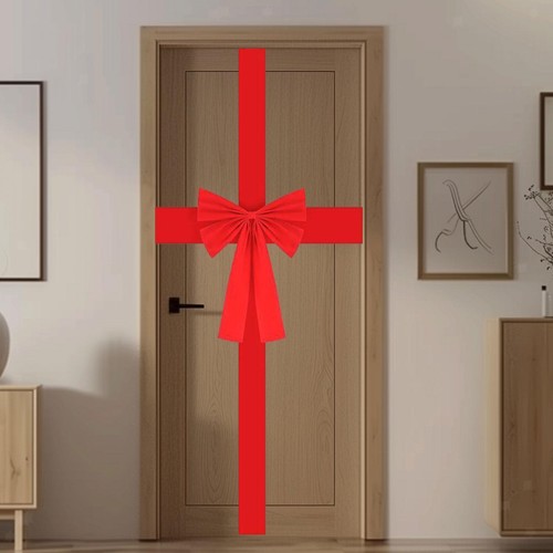 Fiocco con ghirlanda natale - fiocco,