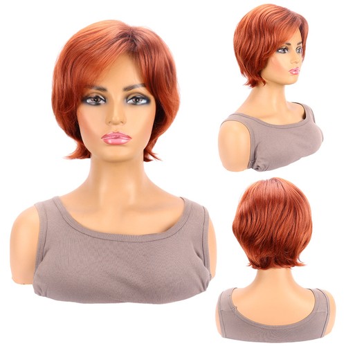 Parrucca donna marrone rossa
