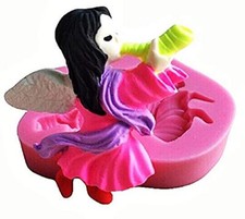 Stampo Silicone Angelo Annunciatore con Ali e Corno Sapone Gesso Uso L.21310