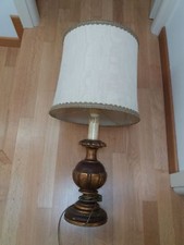 Antica grande  lampada da tavolo in legno dorato e anticato-vintage (senza capp)