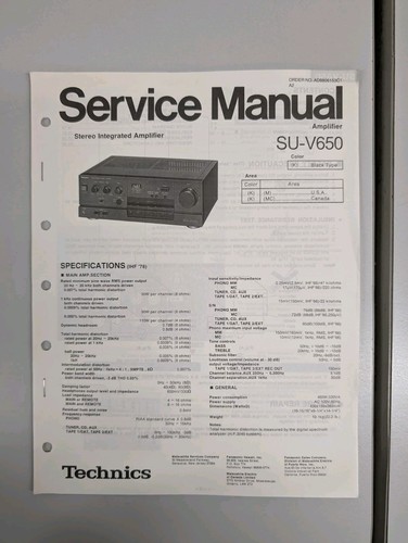 Technics v650 amplificatore - technics,