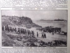 Pagine del 1915 WW1 Fotografia Arrivi Truppe indiane Dardanelli Kaba Tepè Sbarco