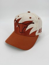Snapback vintage anni 90 logo Athletic Texas Longhorns denti di squalo arancione bruciato
