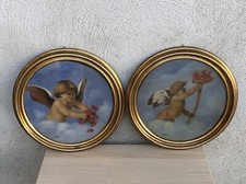 Coppia quadri vintage -Puttini- dipinti a olio su tela