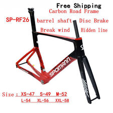 Telaio bici da strada in fibra di carbonio rottura vento freno a disco linea nascosta parte bicicletta