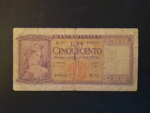 Banconota cinquecento 500 lire - cinquecento,
