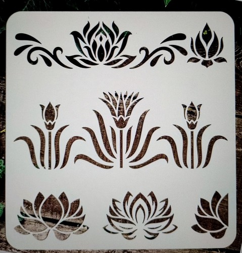 Grande stencil misto fiori - grande,