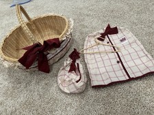Pleasant Company American Girl set da viaggio vintage cesto di vimini bambola