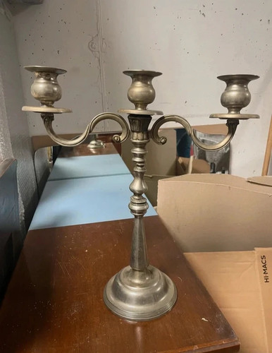 Candelabro vintage acciaio - candelabro, in