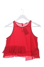 RELISH Top corto Donna Top Taglia IT 42 rosso stile casual