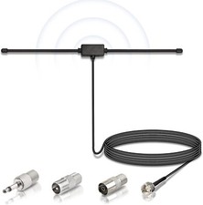 Pacchetto Adattatore Universale DAB/FM Antenna 3M F-Maschio + TV/3,5mm per Autoradio