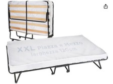 Letto Brandina Pieghevole a Doghe Con Materasso Polyuretano