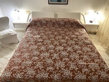 Vintage Copriletto Antico Seta Damascata