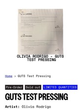 Olivia Rodrigo - Guts - Test