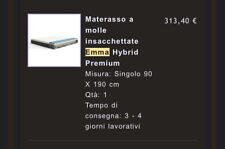 Materasso singolo EMMMA Hybrid Premium 90x200