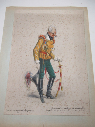 Belle lithographie rehaussee - belle,