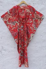 Abito in caftano boho rosso