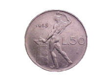 1955 Italy 50 Lire KM# 95.1 -