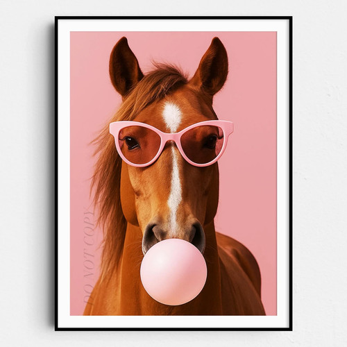 Cavallo con occhiali sole - con, da
