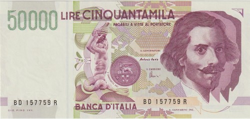 Banconota cinquantamila lire - ,