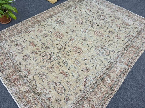 Tappeto oushak vintage lana - oushak, 6'