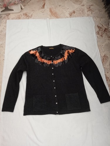 Cardigan antracite con