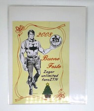 Zagor cartolina ZTN Buone Feste 2008 Unlimited Fans ZTN il forum N.1