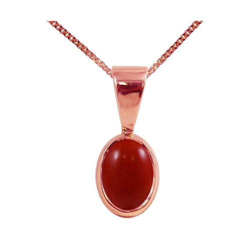 9ct oro rosa naturale corallo - rosa,