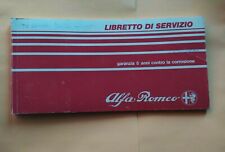  Libretto di SERVIZIO Alfa Romeo , stampato 5/85 1986 usato