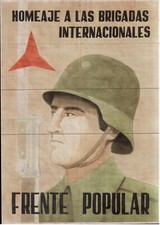 Guerra di Spagna-Brigate Internazionali-Manifesto uso tessera annonaria ( 673 )