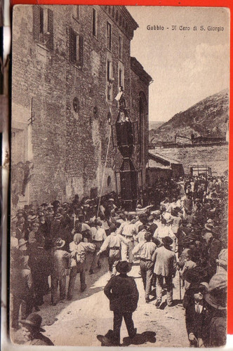 Cartolina gubbio fp non - cartolina,