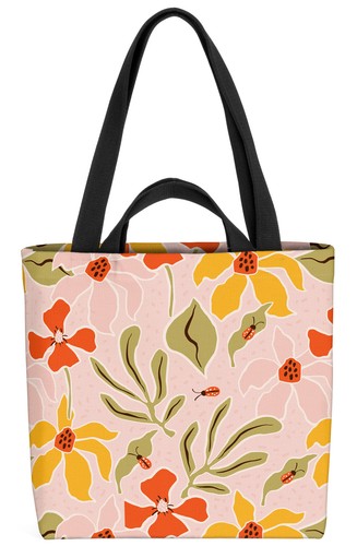 Coccinella fiori prato borsa