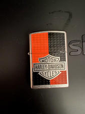  zippo harley davidson logo arancio e nero usato come nuovo