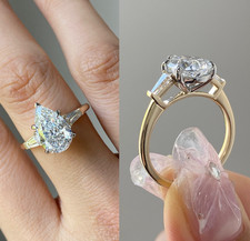 3.Ct Pear Cut Moissanite 3