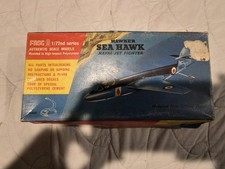 Hawker Sea Hawk 1:72 Frog Model Kit #328P Completo Vintage 1955 Raro