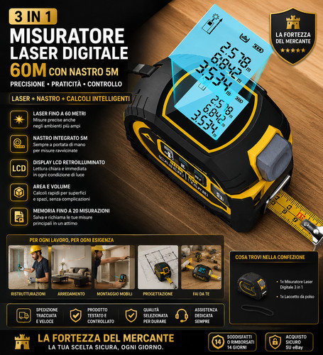 Misuratore laser digitale - misuratore, in