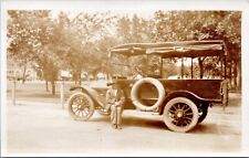 RPPC Man with Antique Truck -