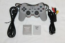 PLAYSTATION 1-PS1 CONTROLLER DUAL SCHOCK+ 1MB MEMORY CARD+AV KABEL+ NETZTEIL-NEU
