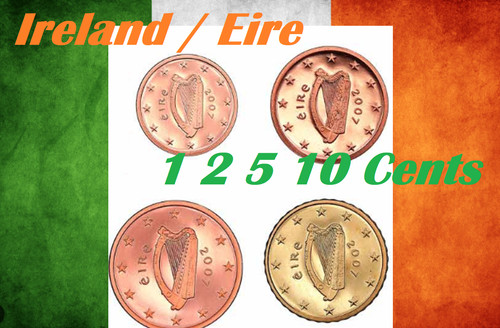 Monete irlanda 5 10 - irlanda, 1
