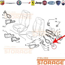 FIAT PUNTO GT TAPPO LEVA SEDILI ANTERIORI GRIGIO NUOVO ORIGINALE 174806673