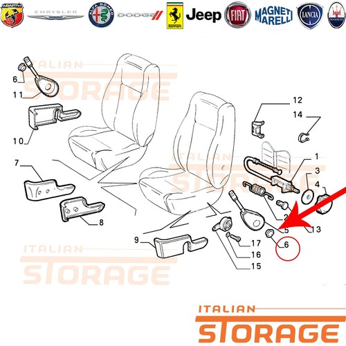 Fiat punto tappo leva - gt,